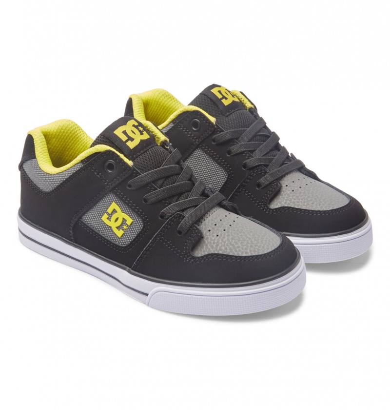 Black / Lime Green DC Shoes Pure Elastic - Shoes 8-16 | QGIAXM-874