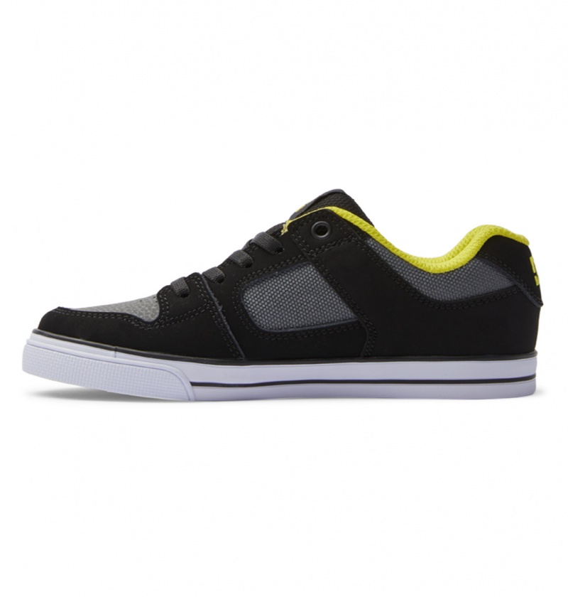 Black / Lime Green DC Shoes Pure Elastic - Shoes 8-16 | QGIAXM-874