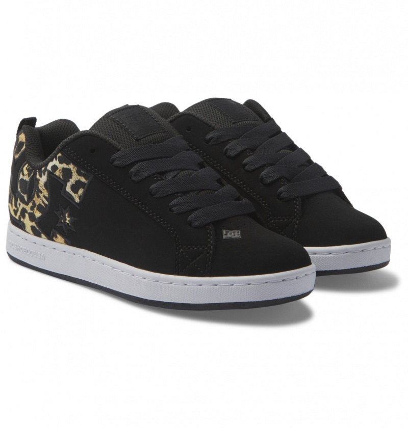 Black / M Gold DC Shoes Court Graffik - Shoes | RNYPAE-823