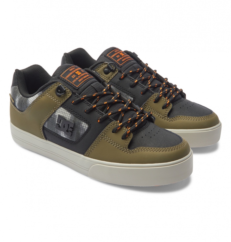 Black / Olive Night DC Shoes Pure WNT - Winterised Shoes | QMSLFU-147