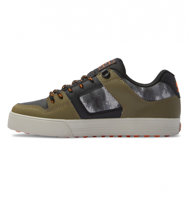 Black / Olive Night DC Shoes Pure WNT - Winterised Shoes | QMSLFU-147