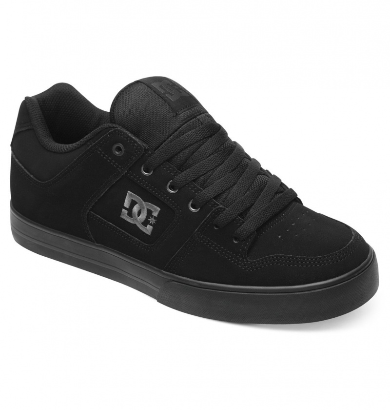 Black / Pirate Black DC Shoes Pure - Leather Shoes | DSOZQI-392