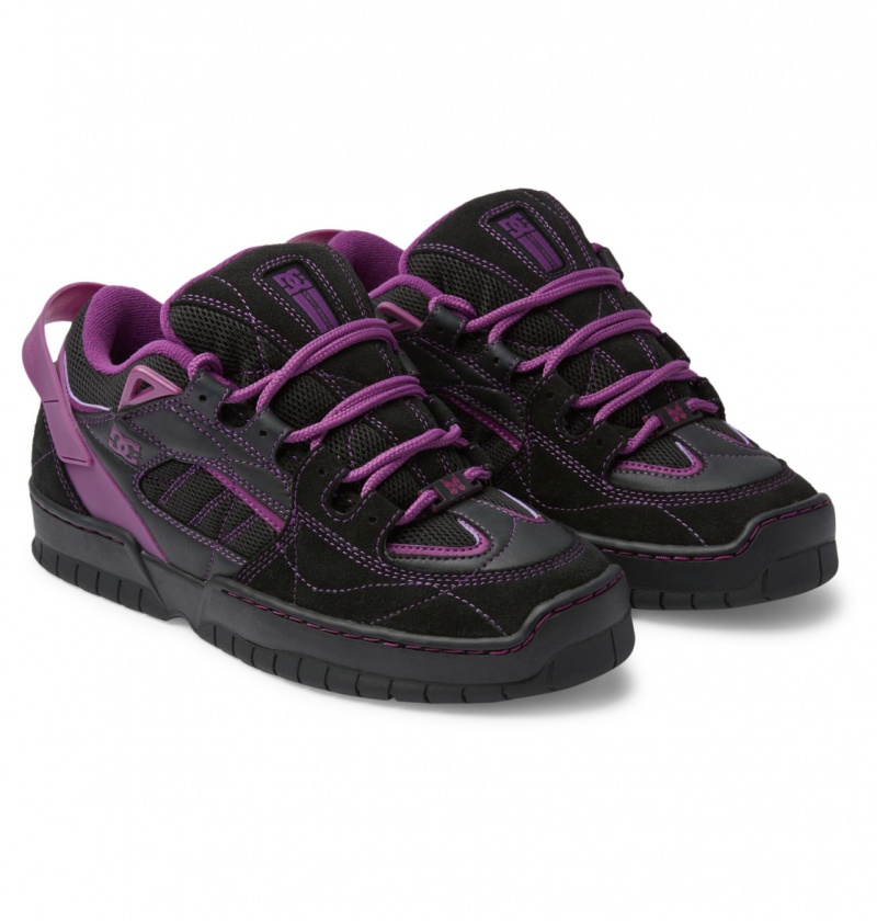 Black / Purple DC Shoes Spectre Needles - Leather Shoes | EGYMWP-593