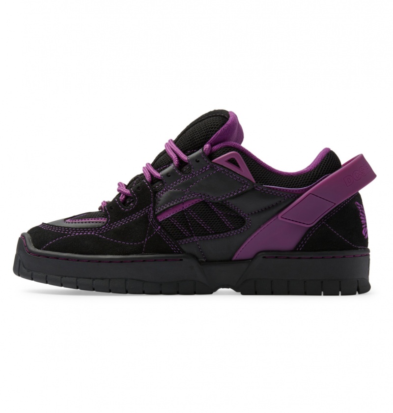 Black / Purple DC Shoes Spectre Needles - Leather Shoes | EGYMWP-593