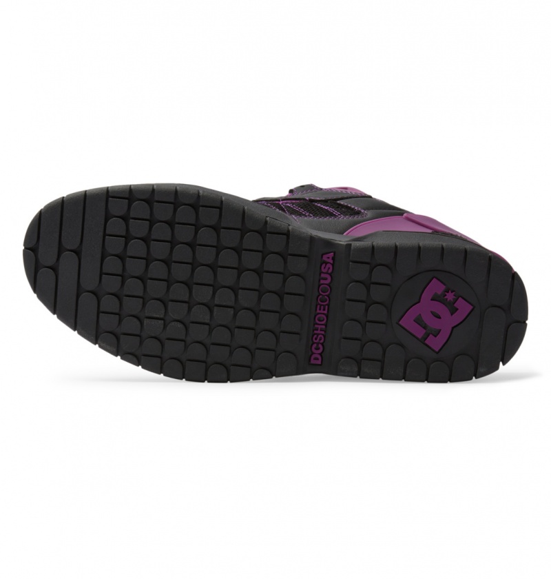 Black / Purple DC Shoes Spectre Needles - Leather Shoes | EGYMWP-593