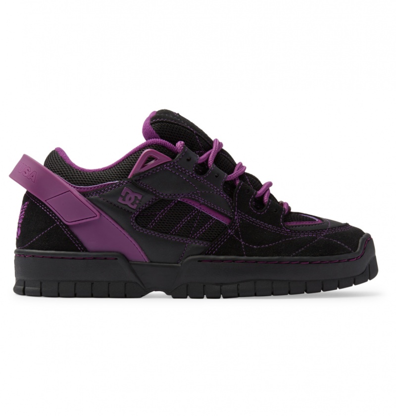 Black / Purple DC Shoes Spectre Needles - Leather Shoes | EGYMWP-593