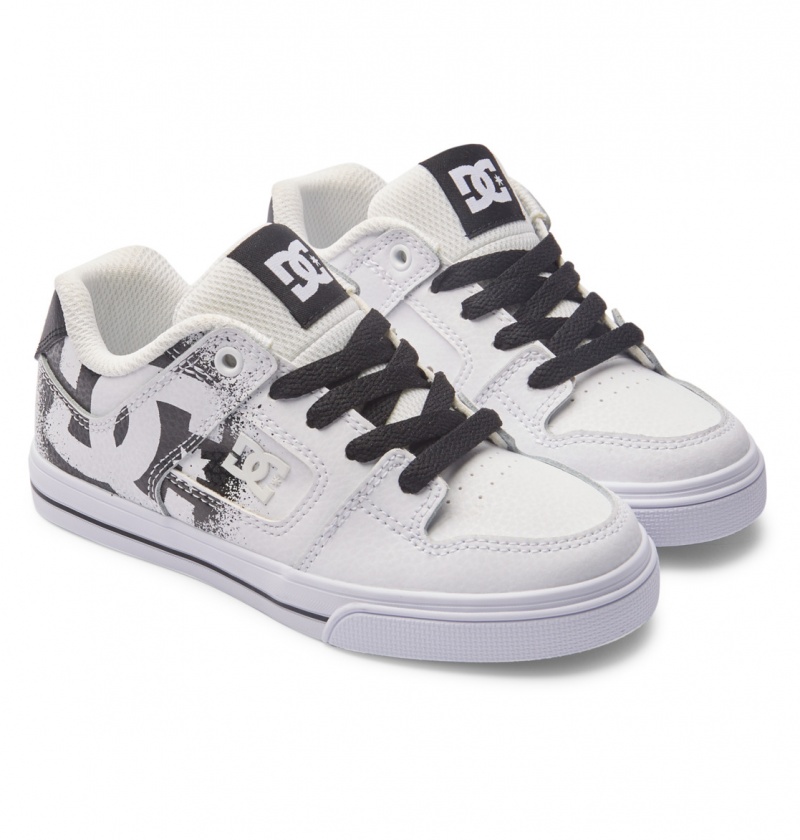 Black / Stencil DC Shoes Pure Se - Leather Shoes | LWFRHZ-389