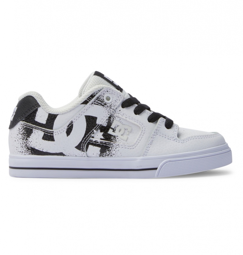 Black / Stencil DC Shoes Pure Se - Leather Shoes | LWFRHZ-389