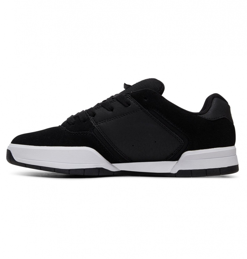 Black / White DC Shoes Central - Leather Shoes | EAKZTD-971