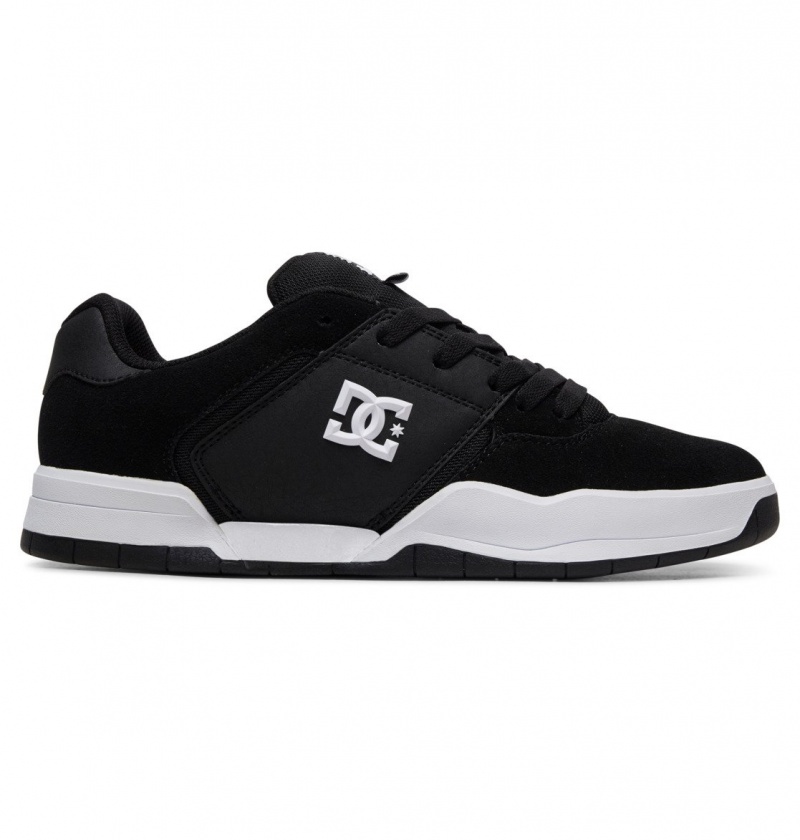 Black / White DC Shoes Central - Leather Shoes | EAKZTD-971