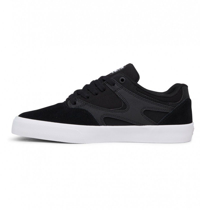 Black / White DC Shoes Kalis Vulc - Shoes | VOPYTA-935