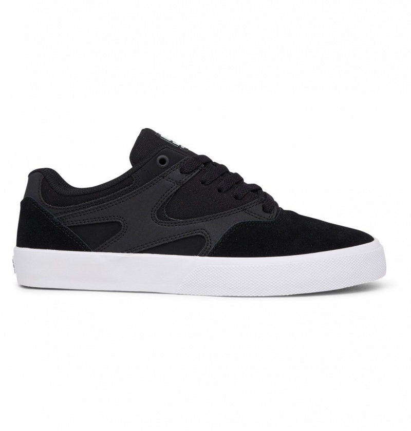 Black / White DC Shoes Kalis Vulc - Shoes | VOPYTA-935