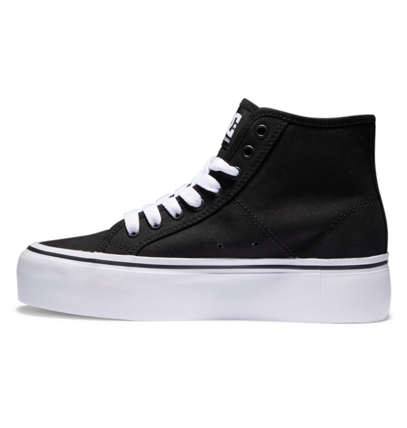 Black / White DC Shoes Manual Hi Platform - High-Top Shoes | CIVSKY-836