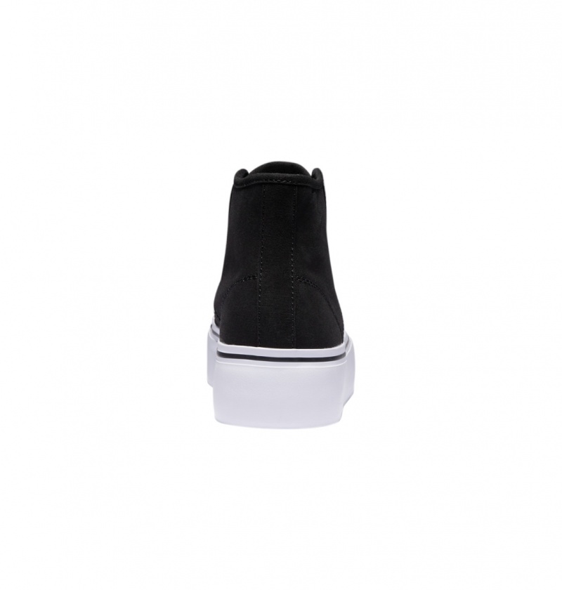 Black / White DC Shoes Manual Hi Platform - High-Top Shoes | CIVSKY-836