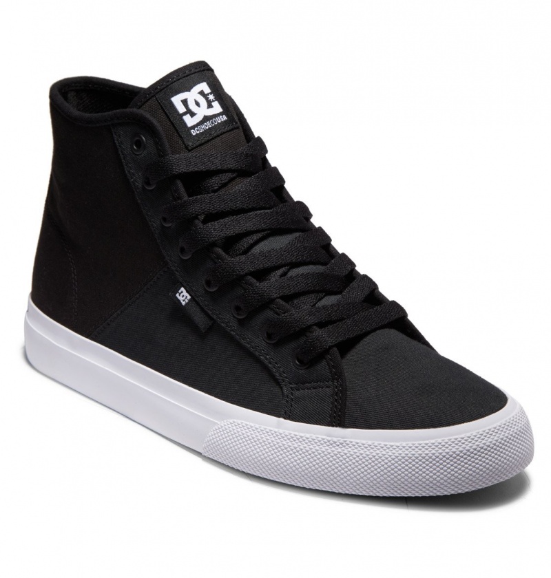 Black / White DC Shoes Manual Hi Txse - High-Top Shoes | PYOFZK-625