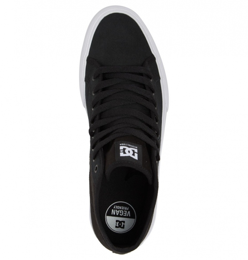 Black / White DC Shoes Manual Hi Txse - High-Top Shoes | PYOFZK-625