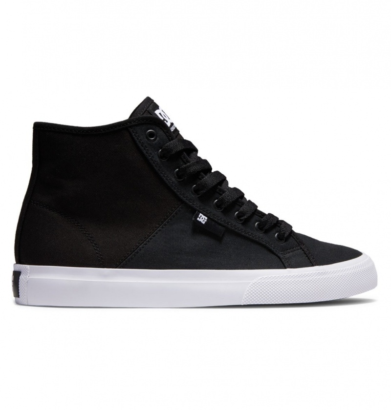 Black / White DC Shoes Manual Hi Txse - High-Top Shoes | PYOFZK-625