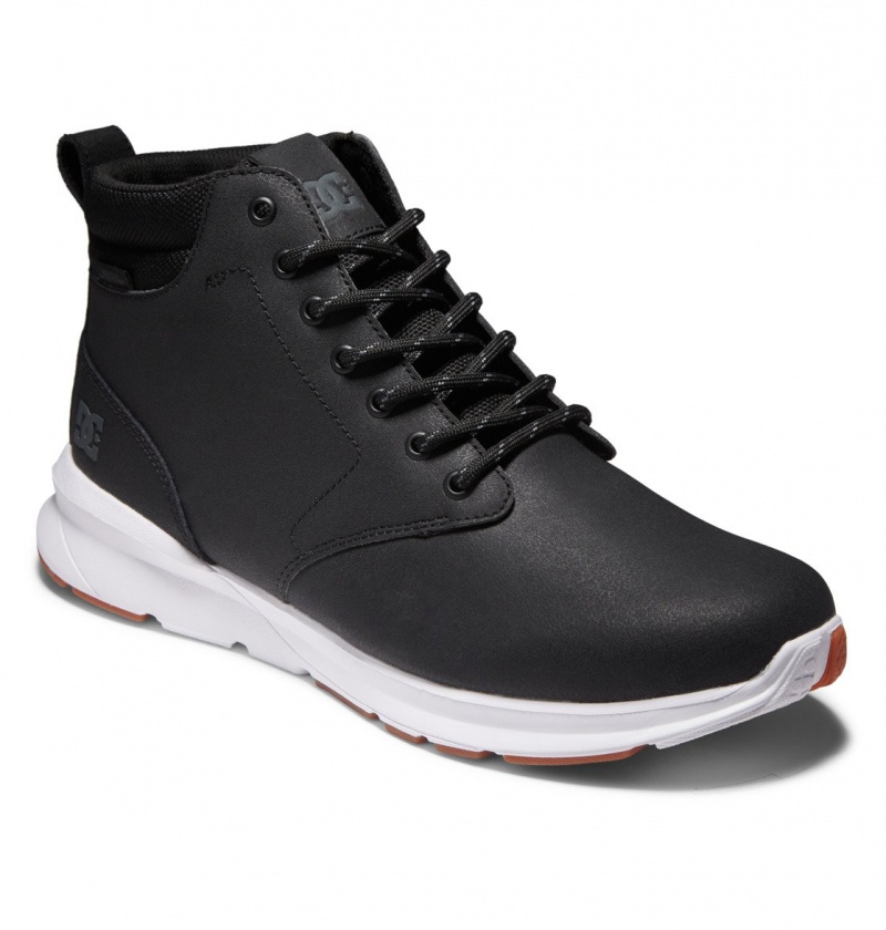 Black / White DC Shoes Mason 2 - Water Resistant Leather Shoes | XLUVBN-590