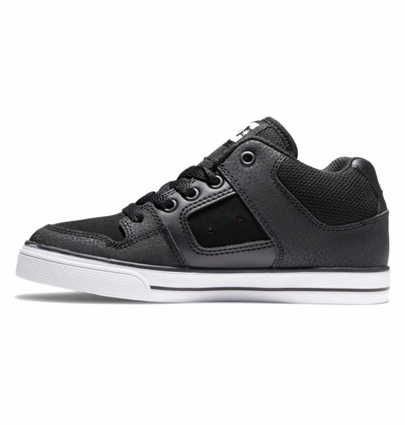 Black / White DC Shoes Pure Mid - Mid-Top Shoes | FUKYRJ-026