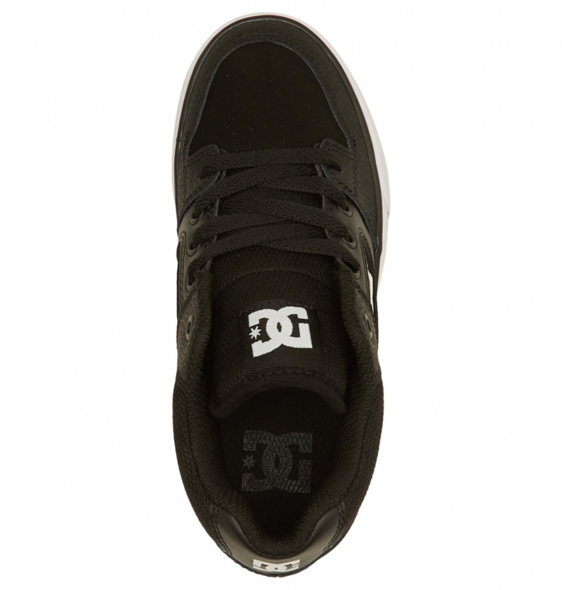 Black / White DC Shoes Pure Mid - Mid-Top Shoes | FUKYRJ-026