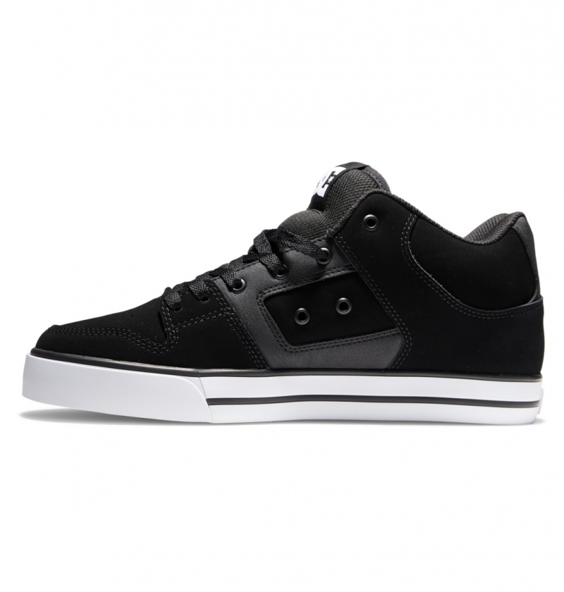 Black / White DC Shoes Pure Mid - Mid Top Shoes | NZMESR-965