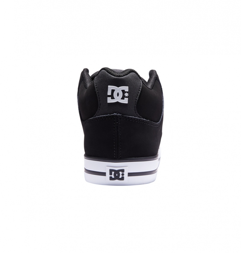 Black / White DC Shoes Pure Mid - Mid Top Shoes | NZMESR-965