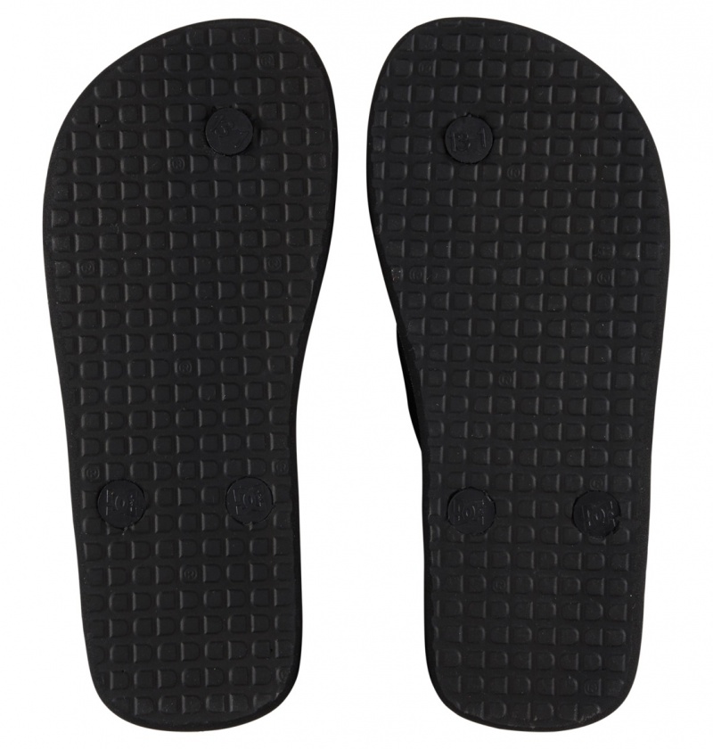 Black / White DC Shoes Spray - Flip-Flops | LVNEOQ-308