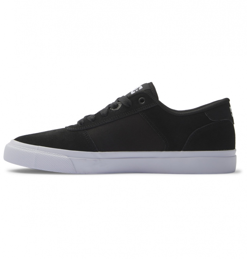 Black / White DC Shoes Teknic - Leather Shoes | NSXHAE-109