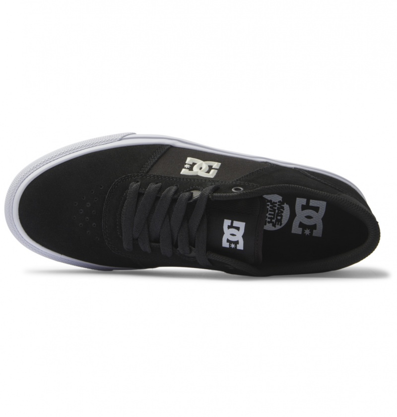 Black / White DC Shoes Teknic - Leather Shoes | NSXHAE-109