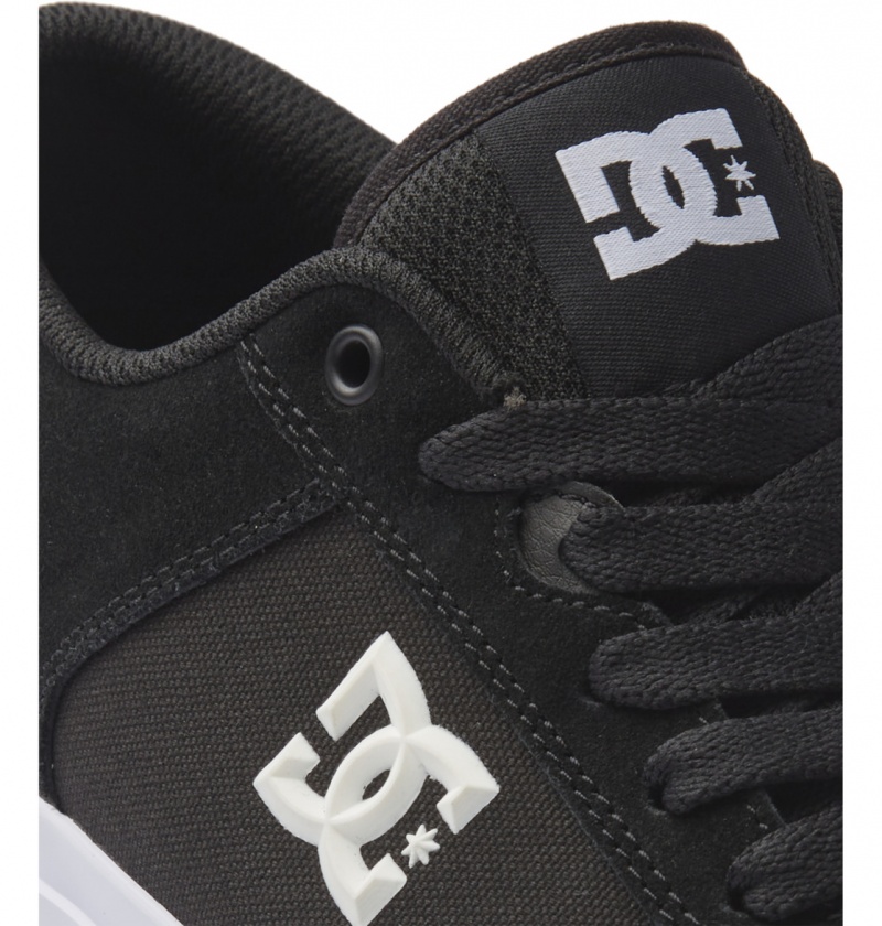 Black / White DC Shoes Teknic - Leather Shoes | NSXHAE-109