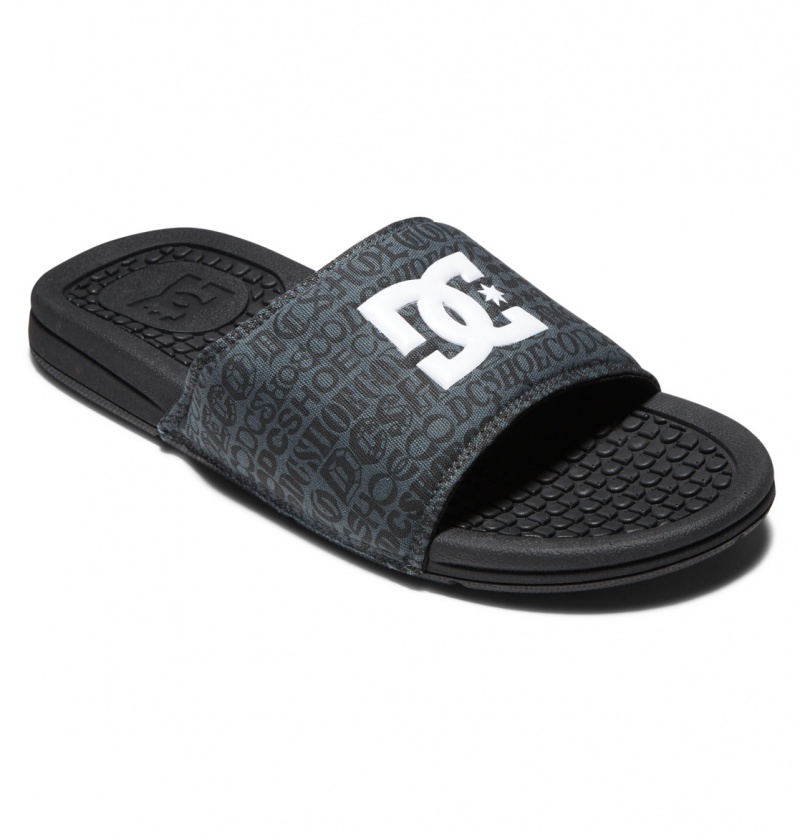 Black / White Print DC Shoes Bolsa - Sandals | PAXOHM-983