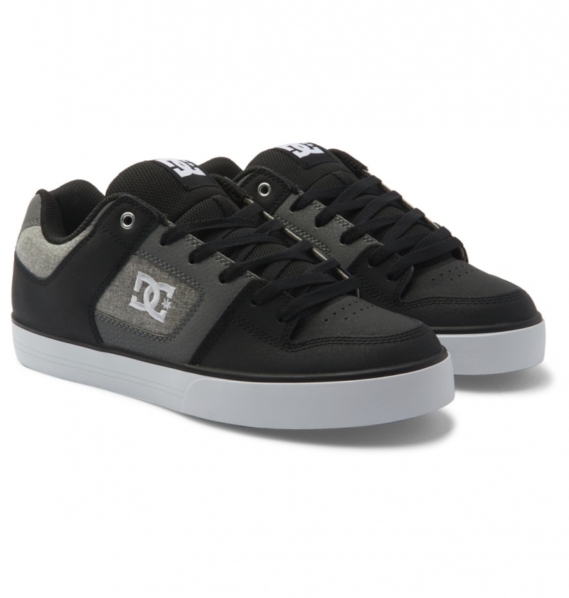 Black / White / Armor DC Shoes Pure - Leather Shoes | MVUYLN-108