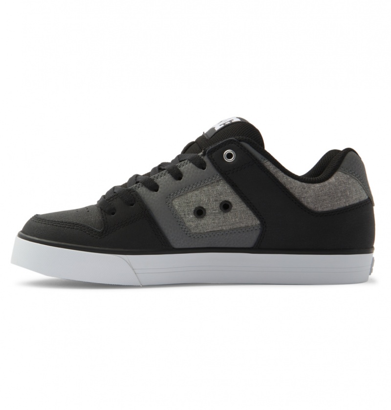 Black / White / Armor DC Shoes Pure - Leather Shoes | MVUYLN-108