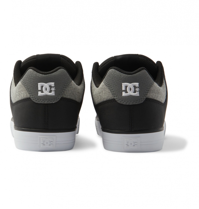 Black / White / Armor DC Shoes Pure - Leather Shoes | MVUYLN-108