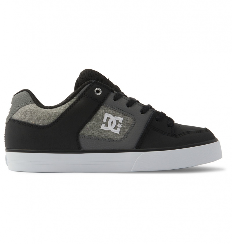 Black / White / Armor DC Shoes Pure - Leather Shoes | MVUYLN-108