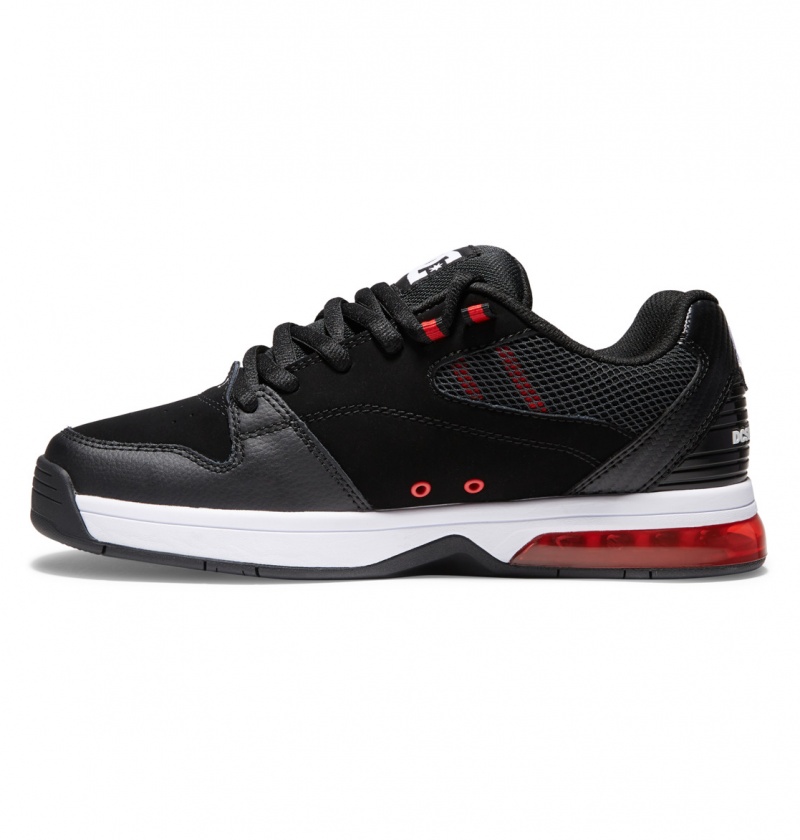 Black / White / Athletic Red DC Shoes Versatile - Skate Shoes | IBQHPO-916