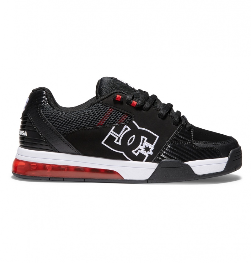 Black / White / Athletic Red DC Shoes Versatile - Skate Shoes | IBQHPO-916