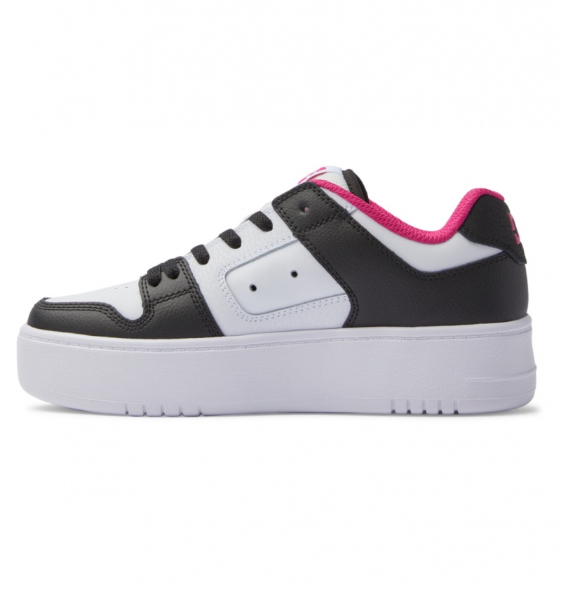 Black / White / Pink DC Shoes Manteca 4 Platform - Flatform Shoes | XBFYPI-127