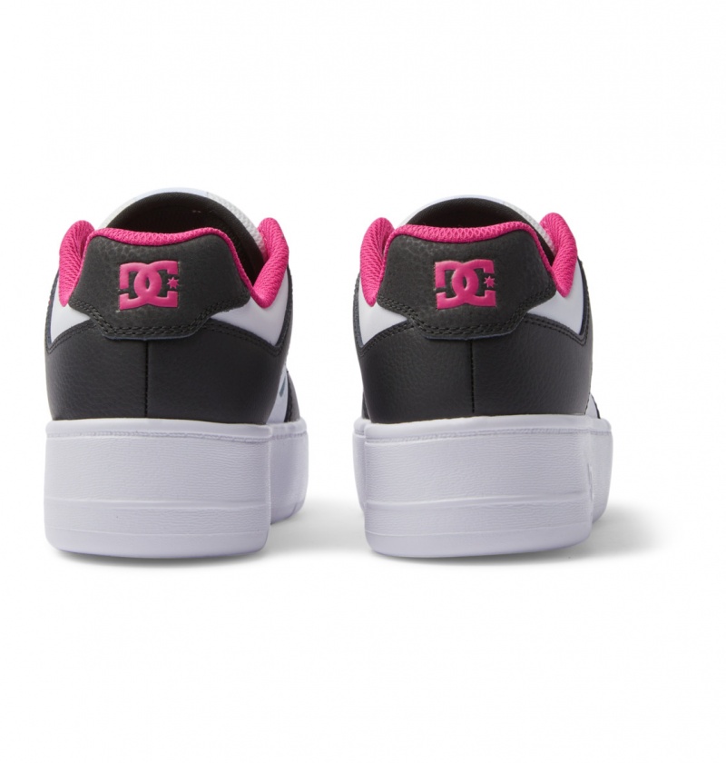 Black / White / Pink DC Shoes Manteca 4 Platform - Flatform Shoes | XBFYPI-127