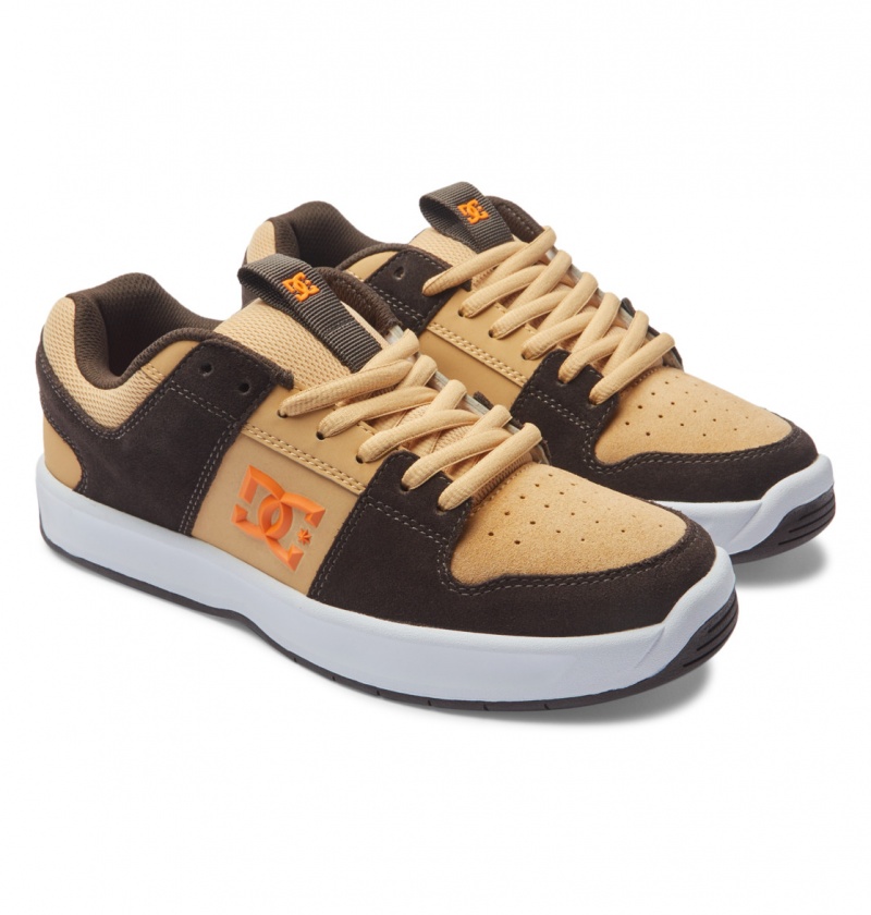 Brown / Brown / Orange DC Shoes Lynx Zero S - Skate Shoes | DCMRBP-094