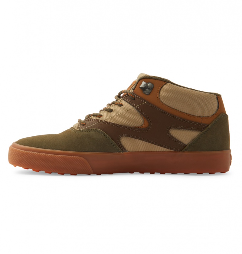 Brown / Dk Chocolate DC Shoes Kalis Vulc Mid Wnt - Mid-Top Shoes | RSVHDK-380