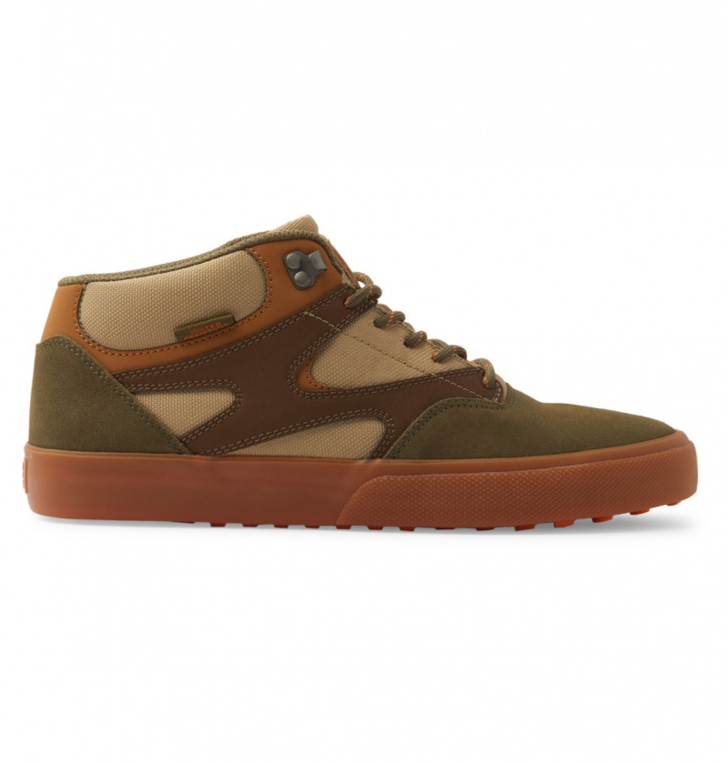 Brown / Dk Chocolate DC Shoes Kalis Vulc Mid Wnt - Mid-Top Shoes | RSVHDK-380