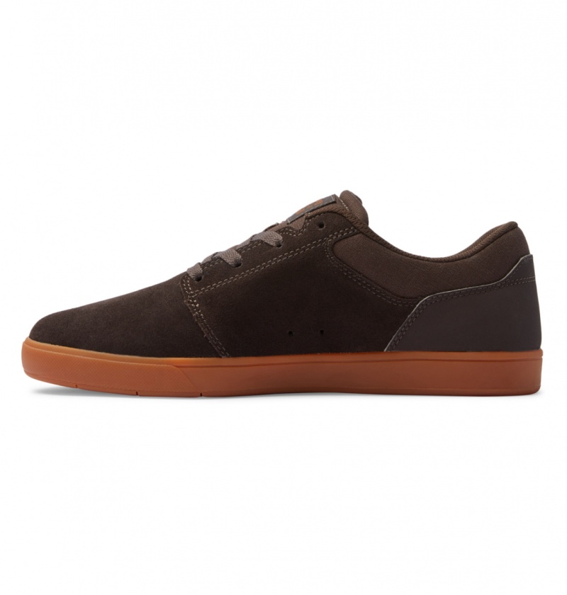 Brown / Gum DC Shoes Crisis 2 - Leather Shoes | VNZWRO-956