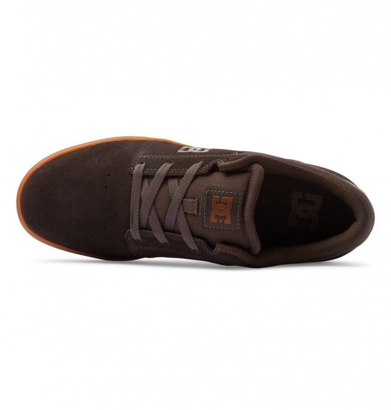 Brown / Gum DC Shoes Crisis 2 - Leather Shoes | VNZWRO-956