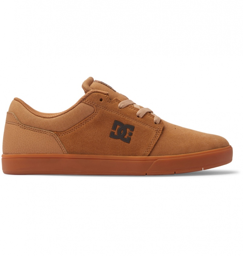 Brown / Tan DC Shoes Crisis 2 S - Skate Shoes | SFBMEC-643