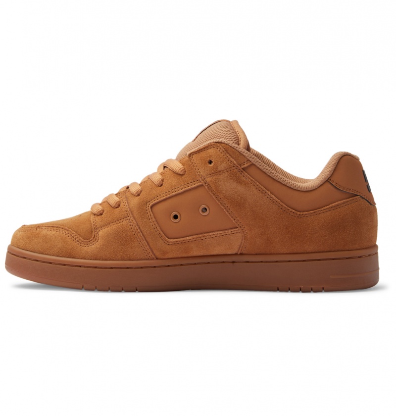 Brown / Tan DC Shoes Manteca S - Leather Skate Shoes | PBIXYH-632