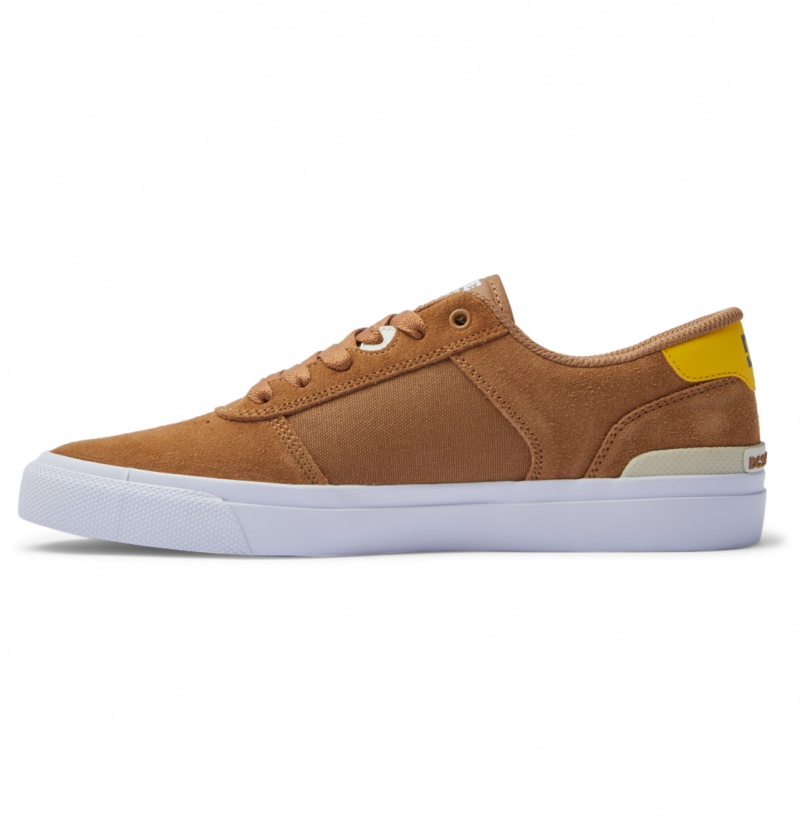 Brown / Yellow DC Shoes Teknic S - Skate Shoes | DNPYBK-860