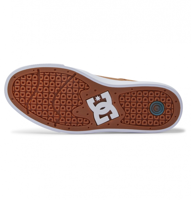 Brown / Yellow DC Shoes Teknic S - Skate Shoes | DNPYBK-860