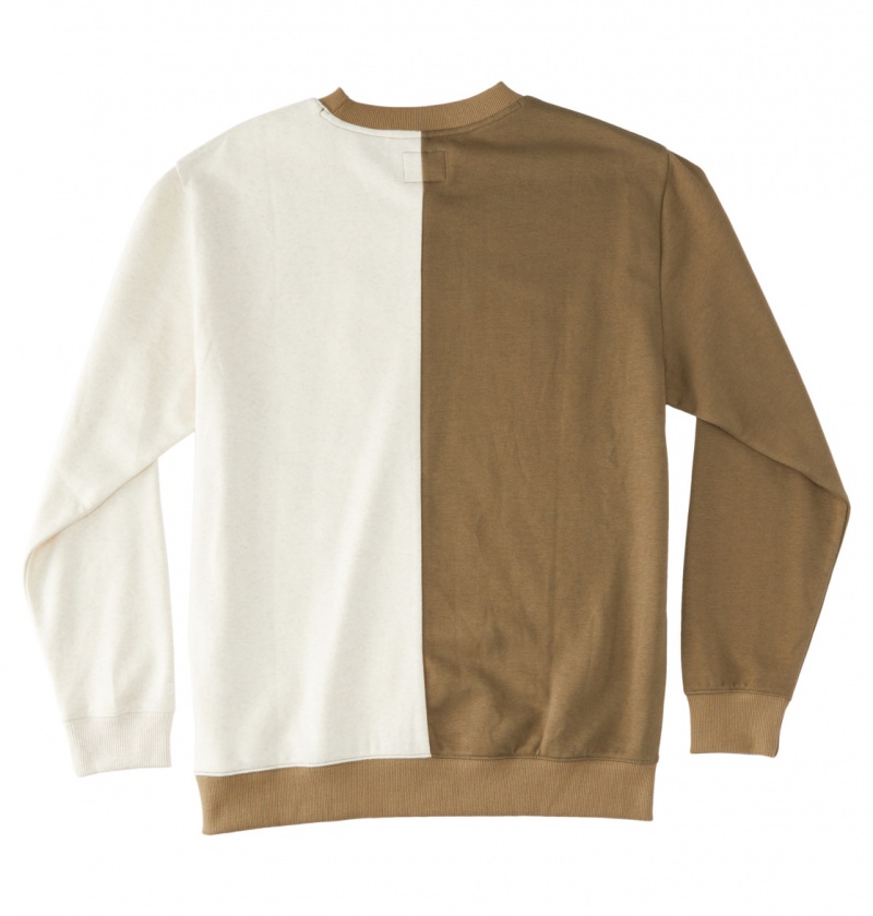 Capers / Oat Heather DC Shoes Baseline - Sweatshirt | YXLEUB-487