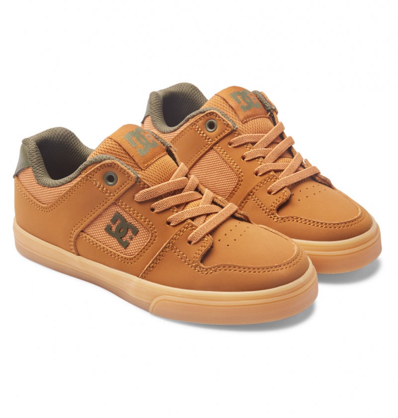 Dark Chocolate / Wheat / Gum DC Shoes Pure Elastic - Shoes 8-16 | DILACB-453